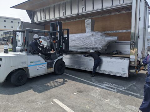 福岡県 リサイクル機ライン搬入工事